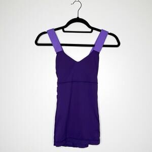 Lululemon Athletica Push Your Limits Criss Cross Tank Women's Purple Size 6